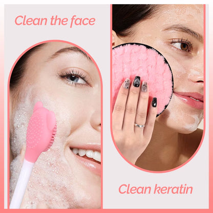 17PCS Face Cleaning Set, with Face Brush, Mud Film Brush, Convenient Skin Care Cleaning Set, Perfect Gift for Women